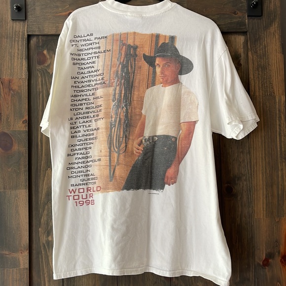Sevens Garth Brooks 1998 World Tour T-Shirt - Picture 3 of 7
